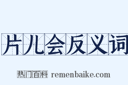 片儿会反义词是什么意思的图片